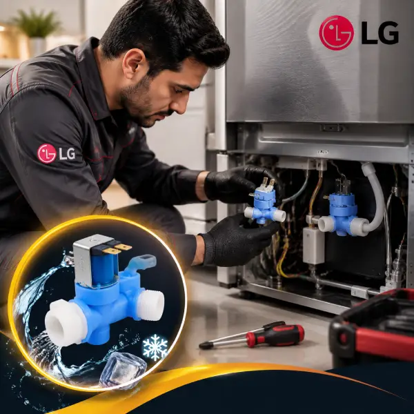 تعمیر شیر برقی یخچال ال جی